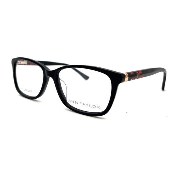 NEW ANN TAYLOR AT322UF C01 BLACK/RED AUTHENTIC EYEGLASSES 53 - 16 - 138